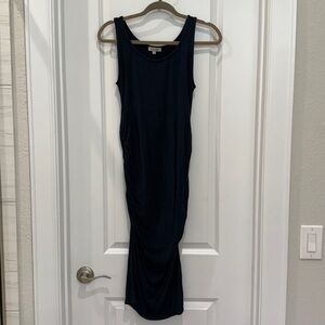 Kimi and Kai Dark Blue Sleeveless Midi Dress